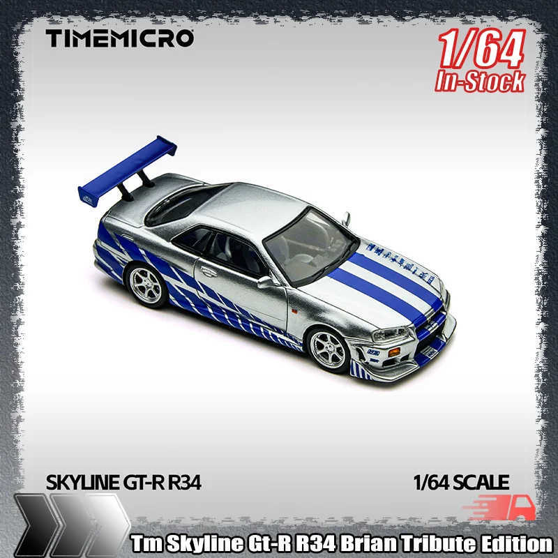 New In Stock Tm 1:64 Skyline Gt-R R34 Brian Tribute Edition Simulation Alloy Miniature Die-Cast Car Model Custom Children'S Toys
New In Stock Tm 1:64 Skyline Gt-R R34 Brian Tribute Edition Simulation Alloy Miniature Die-Cast Car Model Custom Children'S Toys