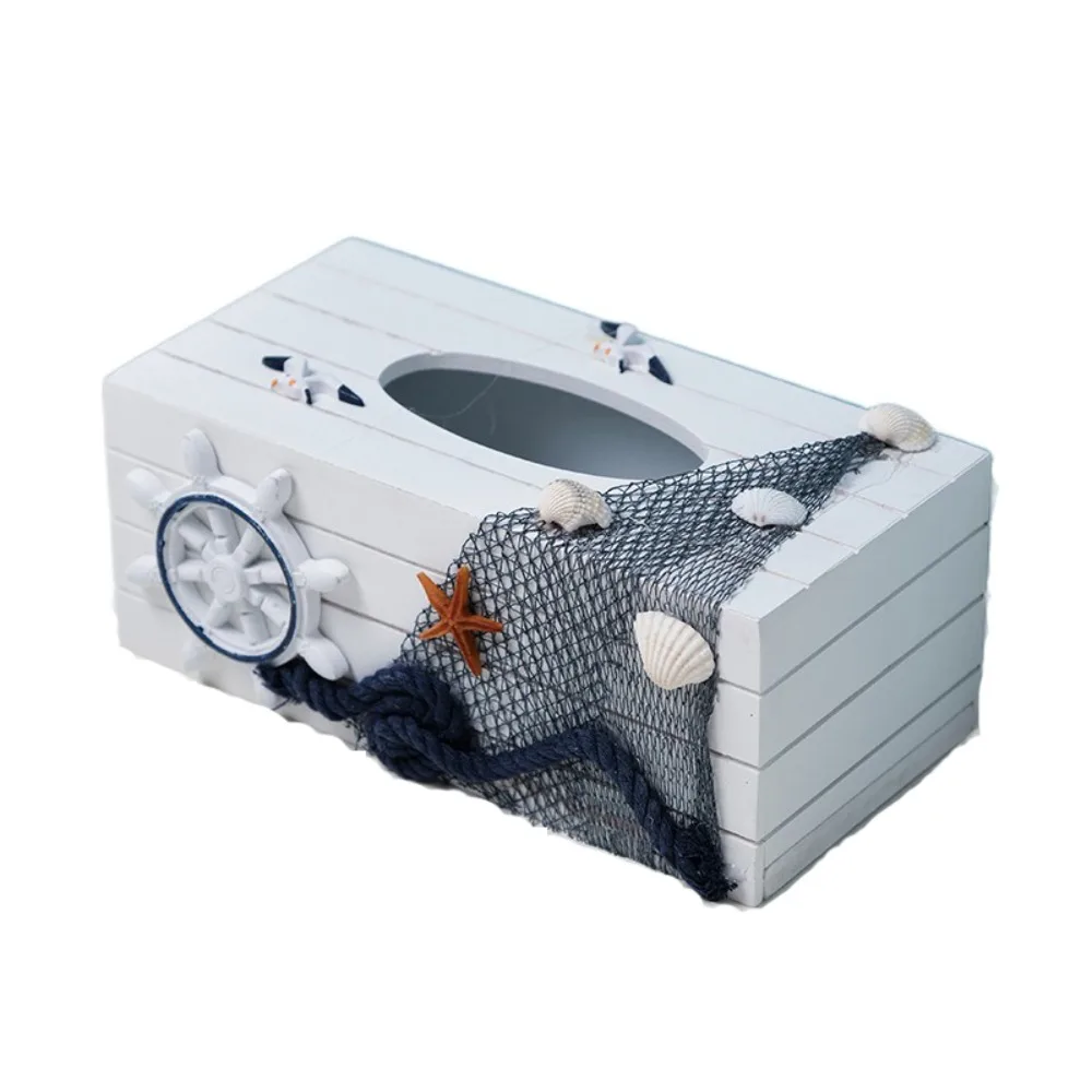 Creative Mediterranean Style Tissue Storage Box Wooden Decorative Paper Box Ocean Themed Napkin Dispenser Restaurant
Creative Mediterranean Style Tissue Storage Box Wooden Decorative Paper Box Ocean Themed Napkin Dispenser Restaurant