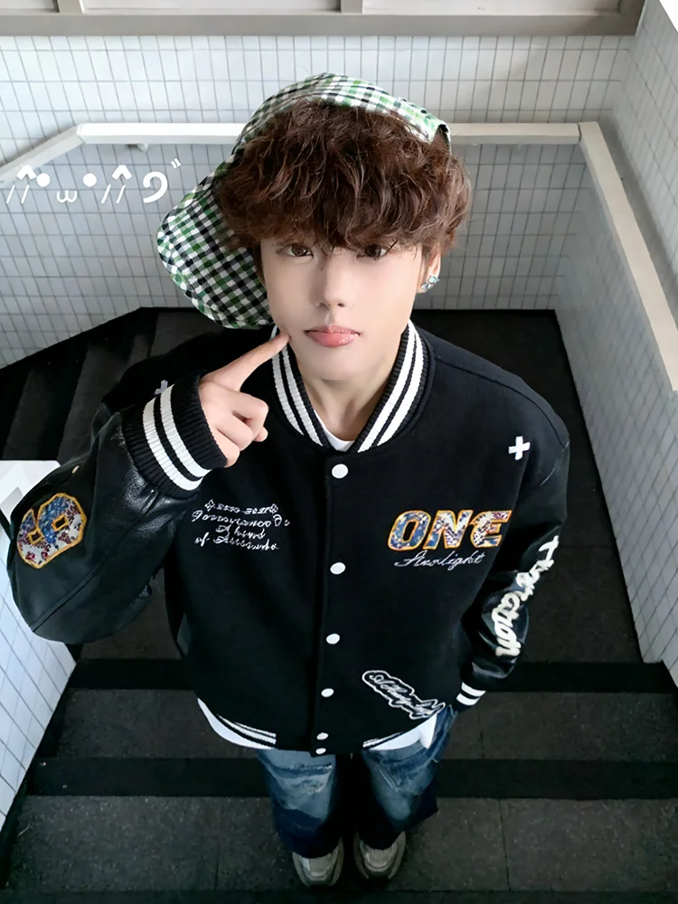 American Sle High Street Embroidered Baseball Jaet ex Spring Autumn Heavy Du ort Flight Jaet Patchwork Design
American Sle High Street Embroidered Baseball Jaet ex Spring Autumn Heavy Du ort Flight Jaet Patchwork Design