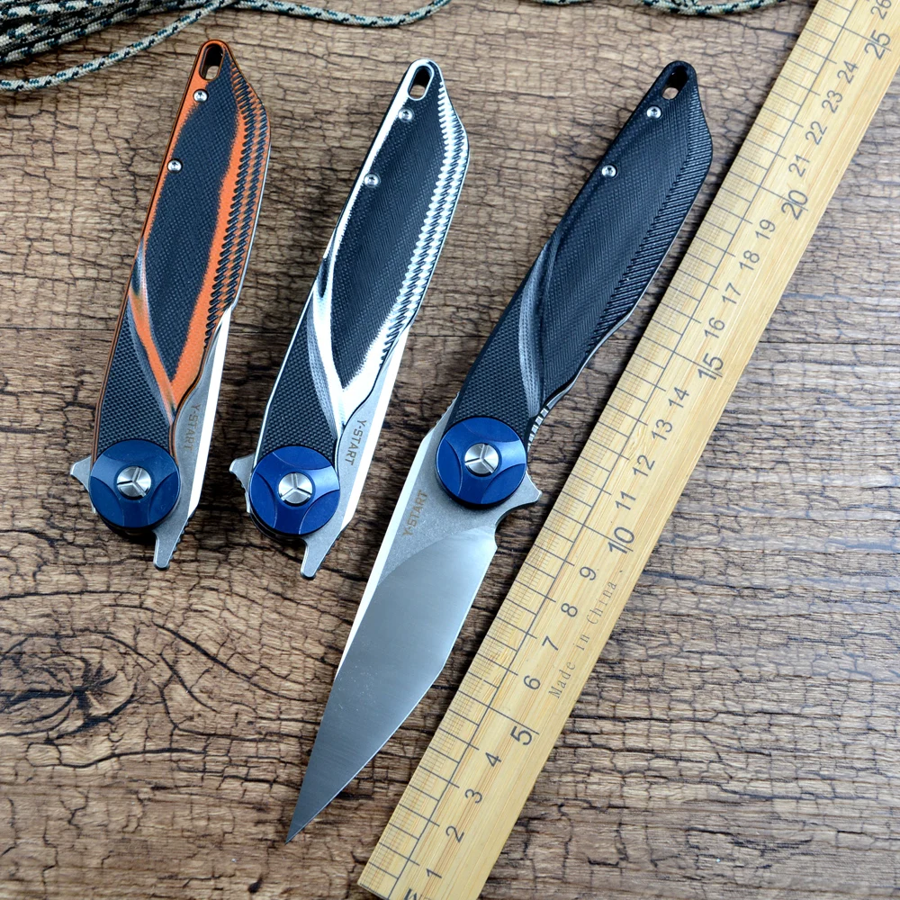 Y-START Folding Knife Ball Bearing Washer D2 Blade G10 Handle 3 Colors Outdoor Camping EDC Hunting Pocket Knife LK5024
Y-START Folding Knife Ball Bearing Washer D2 Blade G10 Handle 3 Colors Outdoor Camping EDC Hunting Pocket Knife LK5024