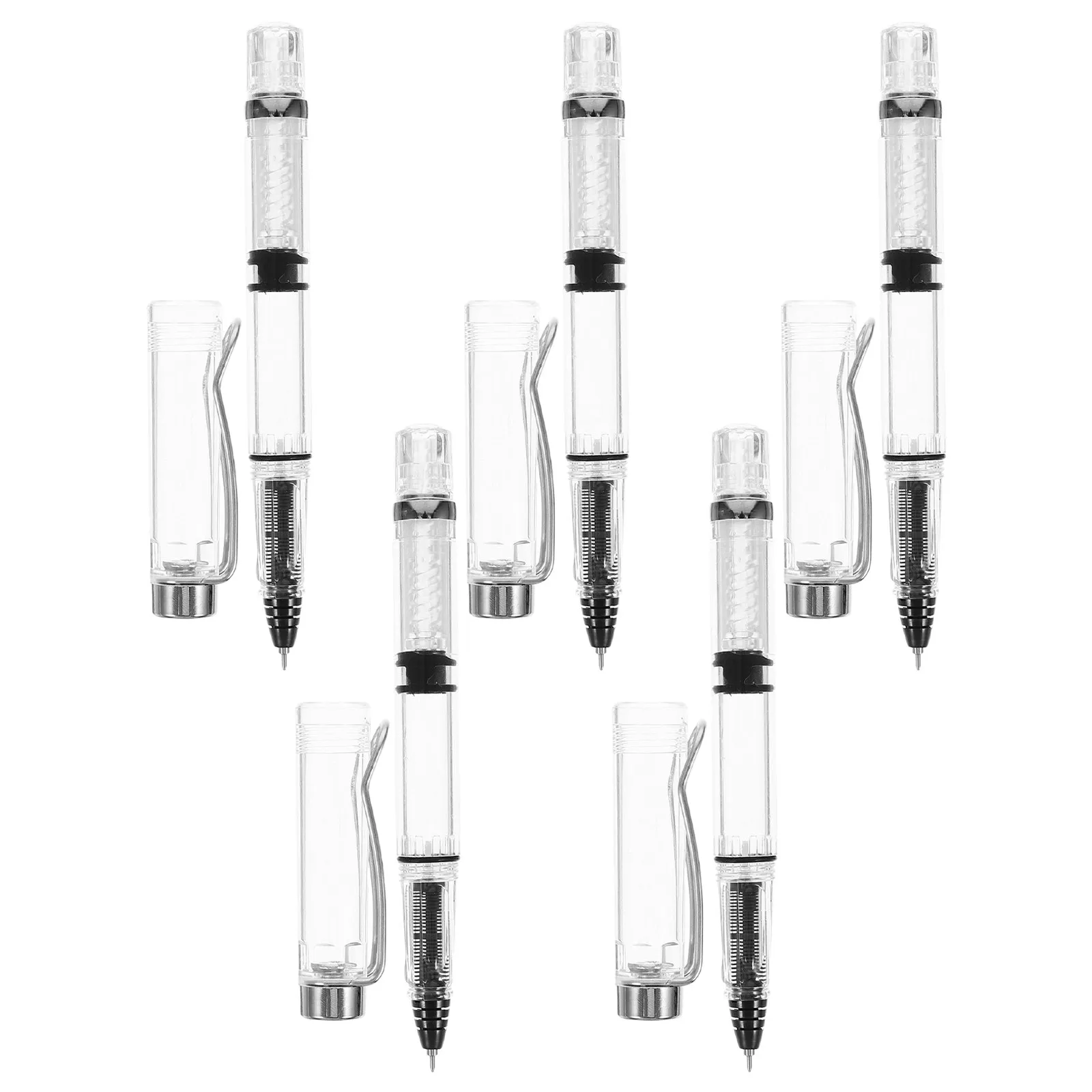5Pcs Gel Pens Fine Point 0.38mm Refillable Fountain Pens Piston Filling for School Office Business Travel Journaling Signing
5Pcs Gel Pens Fine Point 0.38mm Refillable Fountain Pens Piston Filling for School Office Business Travel Journaling Signing