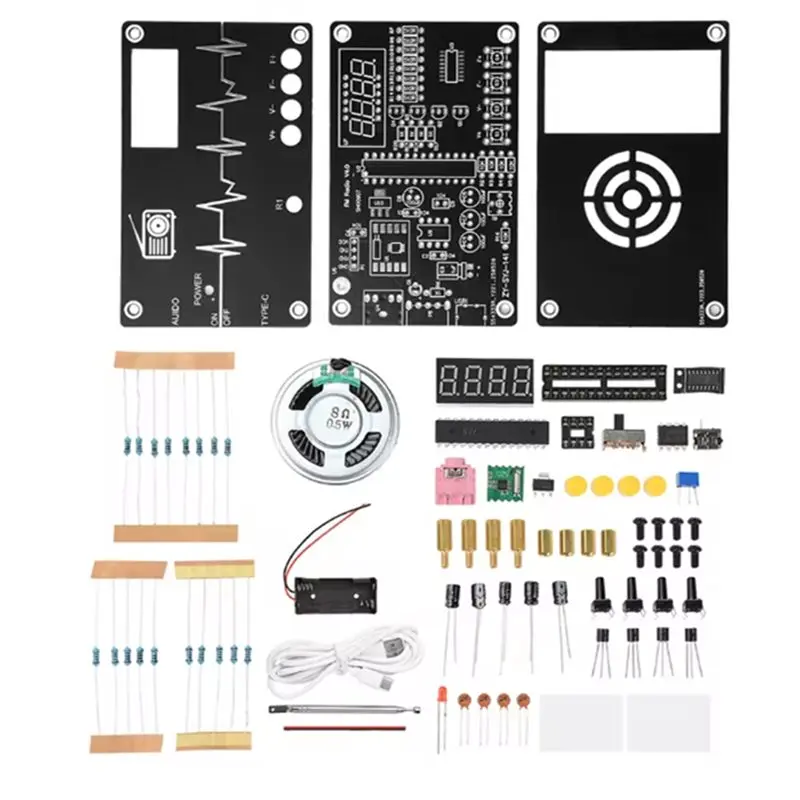 BNVN-DC 5V RDA5807M Radio Kit FM Electronic Fabrication Full Frequency Soldering Assembly DIY Loose Parts Type-C
BNVN-DC 5V RDA5807M Radio Kit FM Electronic Fabrication Full Frequency Soldering Assembly DIY Loose Parts Type-C