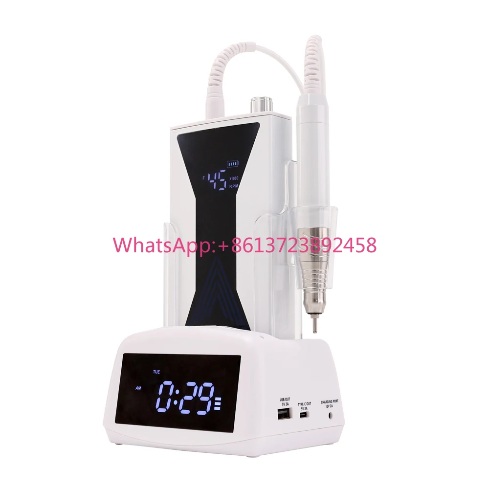 Blue Color 45000rpm Portable Desktop Rechargeable Nail Drill Brushless Motor with Charging Dock-Factory Direct Sales
Blue Color 45000rpm Portable Desktop Rechargeable Nail Drill Brushless Motor with Charging Dock-Factory Direct Sales