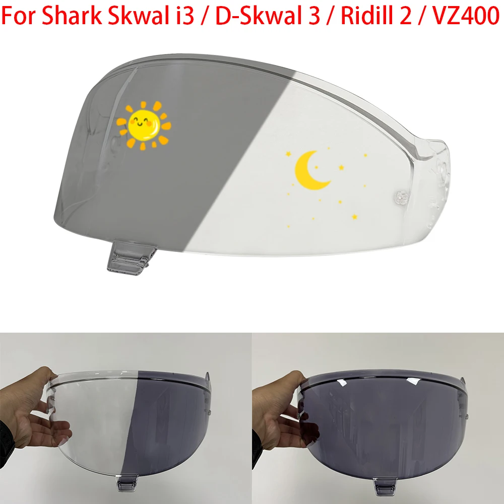 Motorcycle Helmet Photochromic visor For Shark Skwal i3 D-Skwal 3 Ridill 2 VZ400 Helmet visor UV Automatically hromic lens
Motorcycle Helmet Photochromic visor For Shark Skwal i3 D-Skwal 3 Ridill 2 VZ400 Helmet visor UV Automatically hromic lens