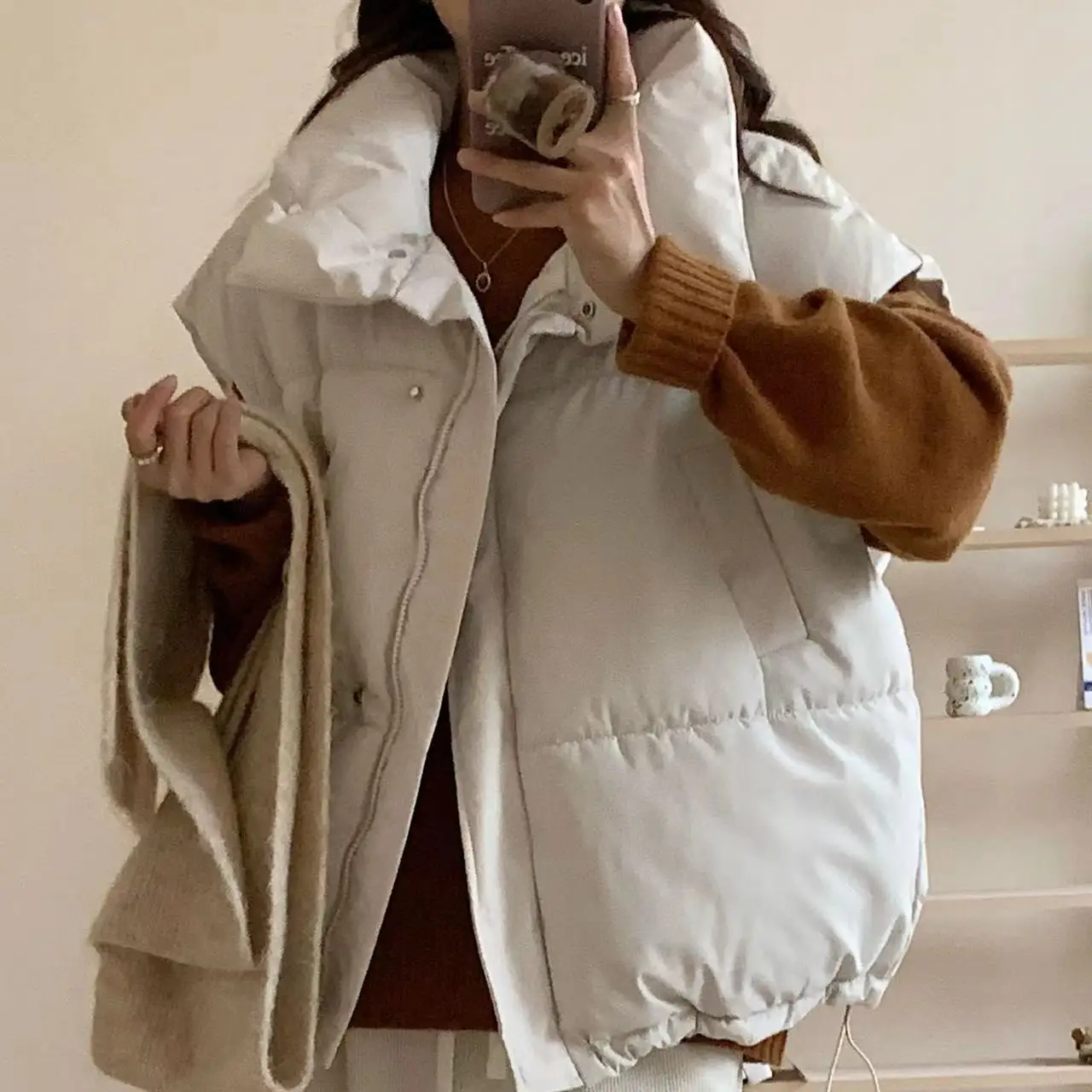 Women Vest Coat 2024 New Casual Autumn Winter Warm Solid Trun Down Collar Wide Width Vestcoat Loose Female Waistcoat Jacket
Women Vest Coat 2024 New Casual Autumn Winter Warm Solid Trun Down Collar Wide Width Vestcoat Loose Female Waistcoat Jacket