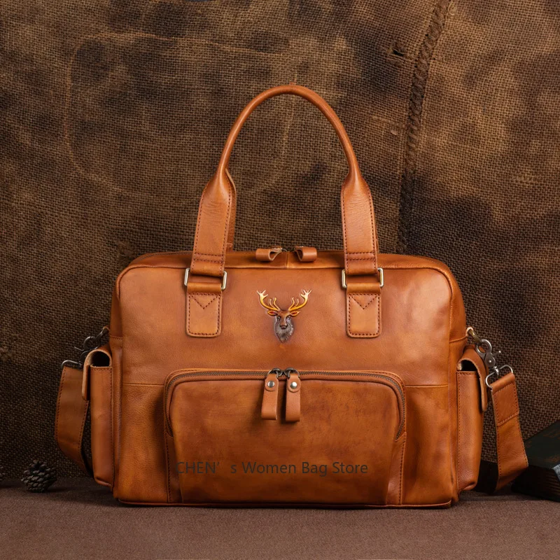 Men's Leather Briefcase Can Be Used For 14-Inch Laptop Business Shoulder Messenger Handbag Leisure Travel Bags
Men's Leather Briefcase Can Be Used For 14-Inch Laptop Business Shoulder Messenger Handbag Leisure Travel Bags