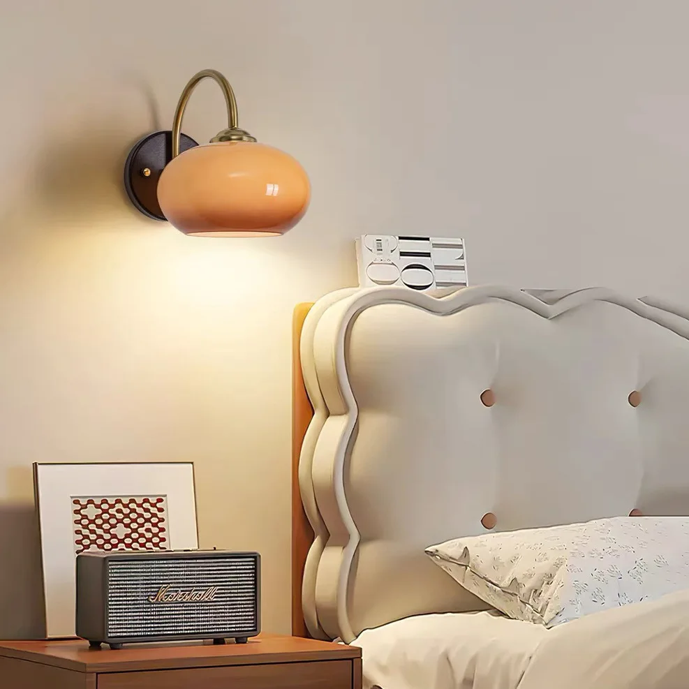 Cream Wind Glass Wall Lamp Bedroom Bedside Aisle Corridor Lamp Simple rRstaurant Background Wall Decorative Lamps
Cream Wind Glass Wall Lamp Bedroom Bedside Aisle Corridor Lamp Simple rRstaurant Background Wall Decorative Lamps