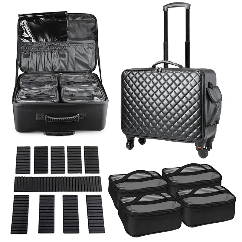 Premium Rolling Makeup Case Professional Height Adjustable Large Capacity Glamour Tool Organizer for Nail Tattoo Hair Beauty
Premium Rolling Makeup Case Professional Height Adjustable Large Capacity Glamour Tool Organizer for Nail Tattoo Hair Beauty