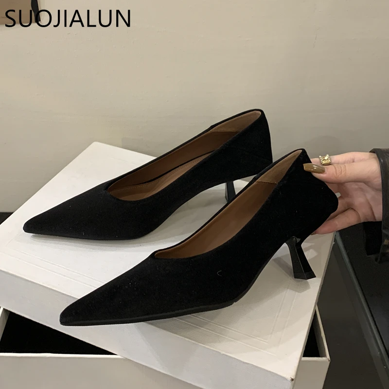 SUOJIALUN 2025 Autumn New Pointed Toe Pumps Shoes Fashion Shallow Slip On Ladies Elegant Single Shoes Thin High Heel Boat Shoes
SUOJIALUN 2025 Autumn New Pointed Toe Pumps Shoes Fashion Shallow Slip On Ladies Elegant Single Shoes Thin High Heel Boat Shoes