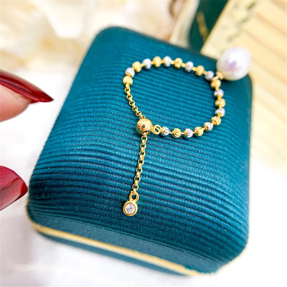DIY Pearl Ring Accessories S925 Sterling Silver Ring Empty Set K Gold Edition Adjustable Ring Silver Set Fit 5-8mm Round Beads
DIY Pearl Ring Accessories S925 Sterling Silver Ring Empty Set K Gold Edition Adjustable Ring Silver Set Fit 5-8mm Round Beads