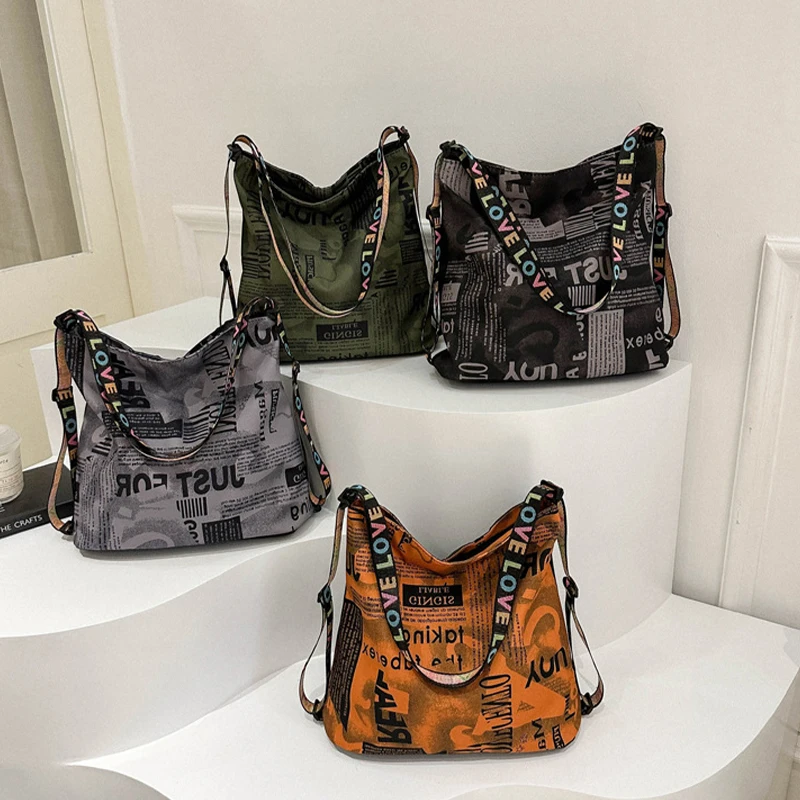Новая модная персонализированная сумка для покупок большой емкости, сумка через плечо 
Новая модная персонализированная сумка для покупок большой емкости, сумка через плечо