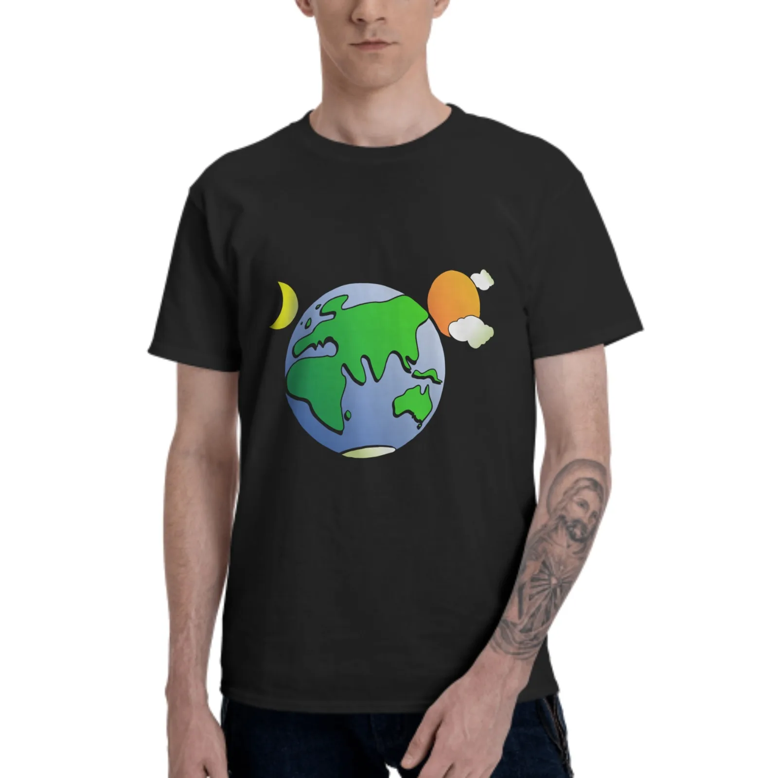 Green Earth Summer Men's T-shirt For Men's Short Sleeved Top Fashion Simple Casual Shirt Men Sports T-shirt Outdoor Running
Green Earth Summer Men's T-shirt For Men's Short Sleeved Top Fashion Simple Casual Shirt Men Sports T-shirt Outdoor Running