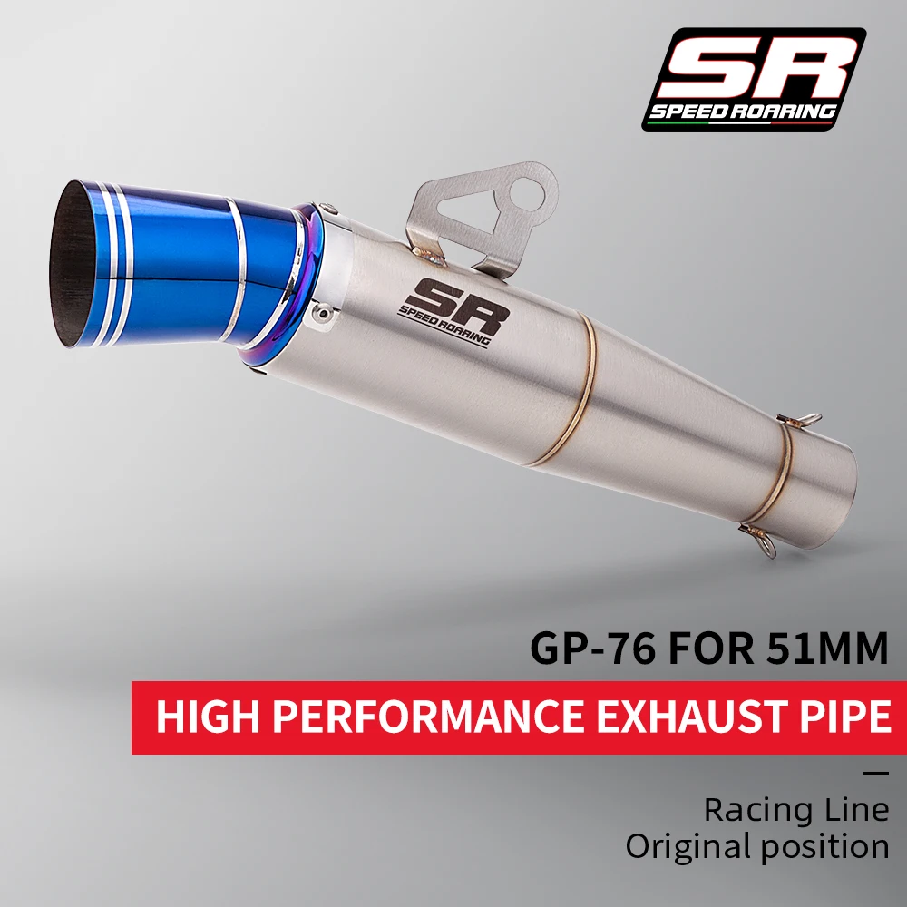 51mm Universal Motorcycle Exhaust GP 76 Muffler Silencer For ADV350 R3 Z800 900 Z1000 CBR600 S1000RR MT07 CBR650
51mm Universal Motorcycle Exhaust GP 76 Muffler Silencer For ADV350 R3 Z800 900 Z1000 CBR600 S1000RR MT07 CBR650