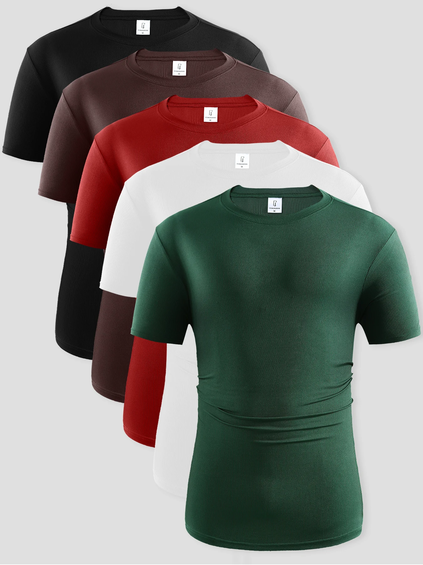 Men's Slim-Fit Solid Color Short-Sleeve T-Shirt, Multi-Pack Basic Round-Neck Casual Men's Tops
Men's Slim-Fit Solid Color Short-Sleeve T-Shirt, Multi-Pack Basic Round-Neck Casual Men's Tops