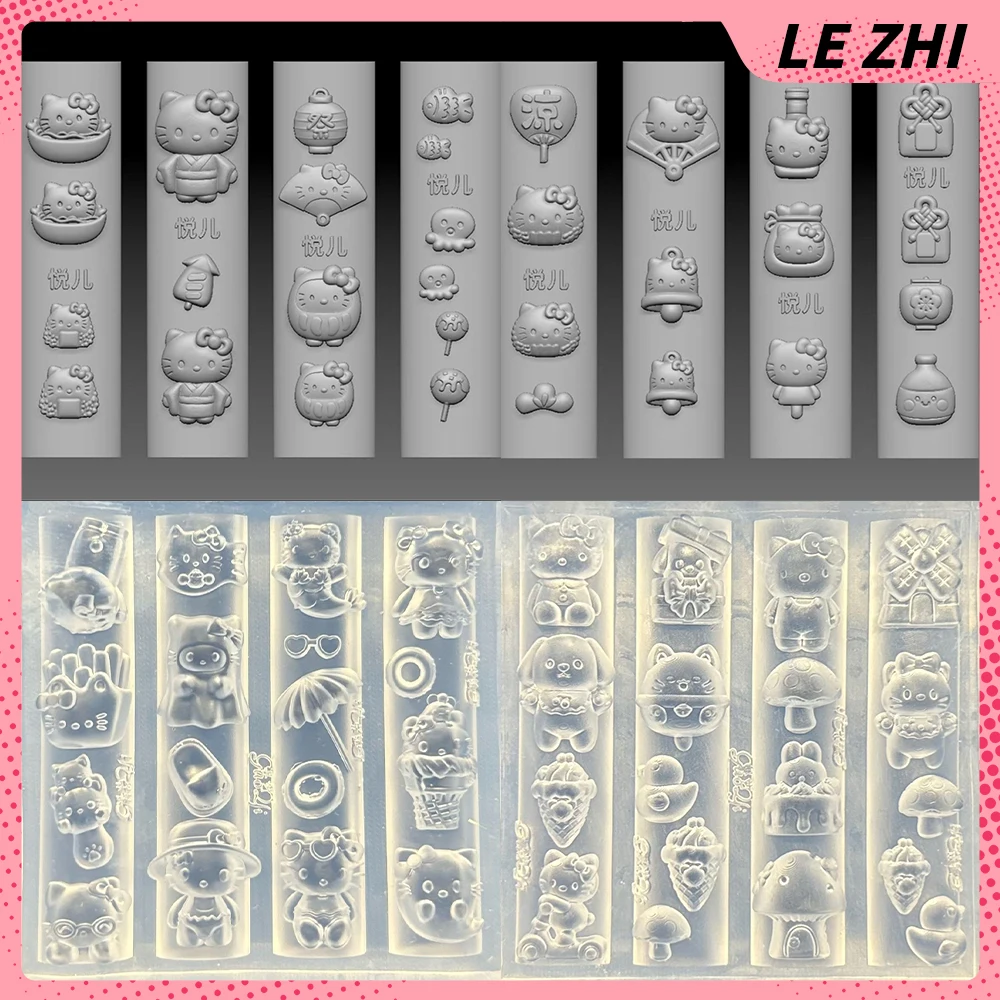 Kawaii Sanrio Hello Kitty 3D Acrylic Nail Art Silicone Mold Cute Rabbit Cat Bear Diy Design Nail Art Carving Mold Christmas Gift
Kawaii Sanrio Hello Kitty 3D Acrylic Nail Art Silicone Mold Cute Rabbit Cat Bear Diy Design Nail Art Carving Mold Christmas Gift