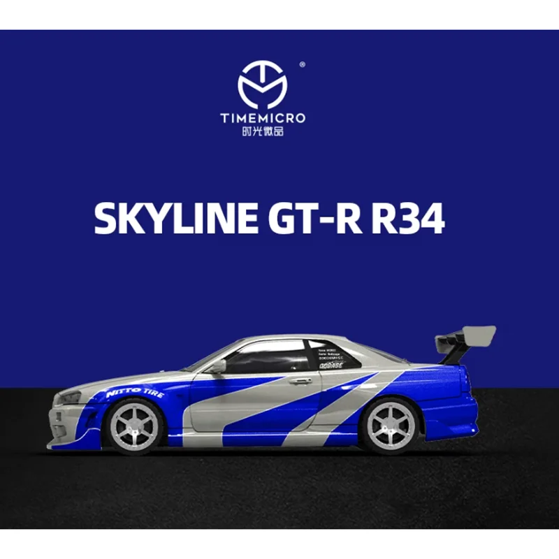 TM 1/64 Scale Skyline GTR SKYLINE GT-R R34 Alloy Car Model Collection Decoration Item Gift
TM 1/64 Scale Skyline GTR SKYLINE GT-R R34 Alloy Car Model Collection Decoration Item Gift