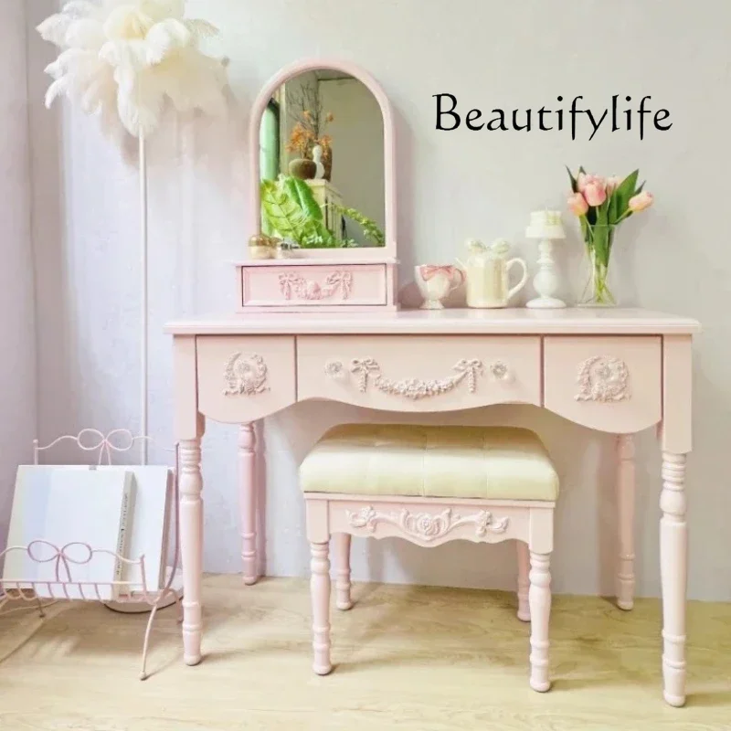 C Girls Wood Modern Vanity Table Storage Mirror Drawers Luxury Bedroom Dressers Space Saving Penteadeira Quarto Furniture
C Girls Wood Modern Vanity Table Storage Mirror Drawers Luxury Bedroom Dressers Space Saving Penteadeira Quarto Furniture