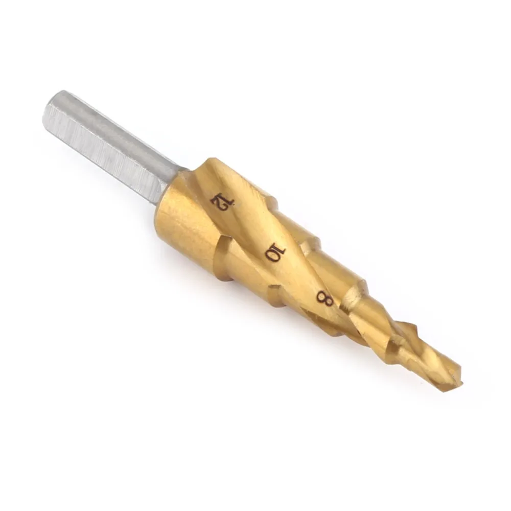 4mm-12mm HSS Step Drill Bit Triangular Shank High Hardness Step Drill Bit Spiral Flute Stepped Cone Drill Bit Drilling Tool
4mm-12mm HSS Step Drill Bit Triangular Shank High Hardness Step Drill Bit Spiral Flute Stepped Cone Drill Bit Drilling Tool
