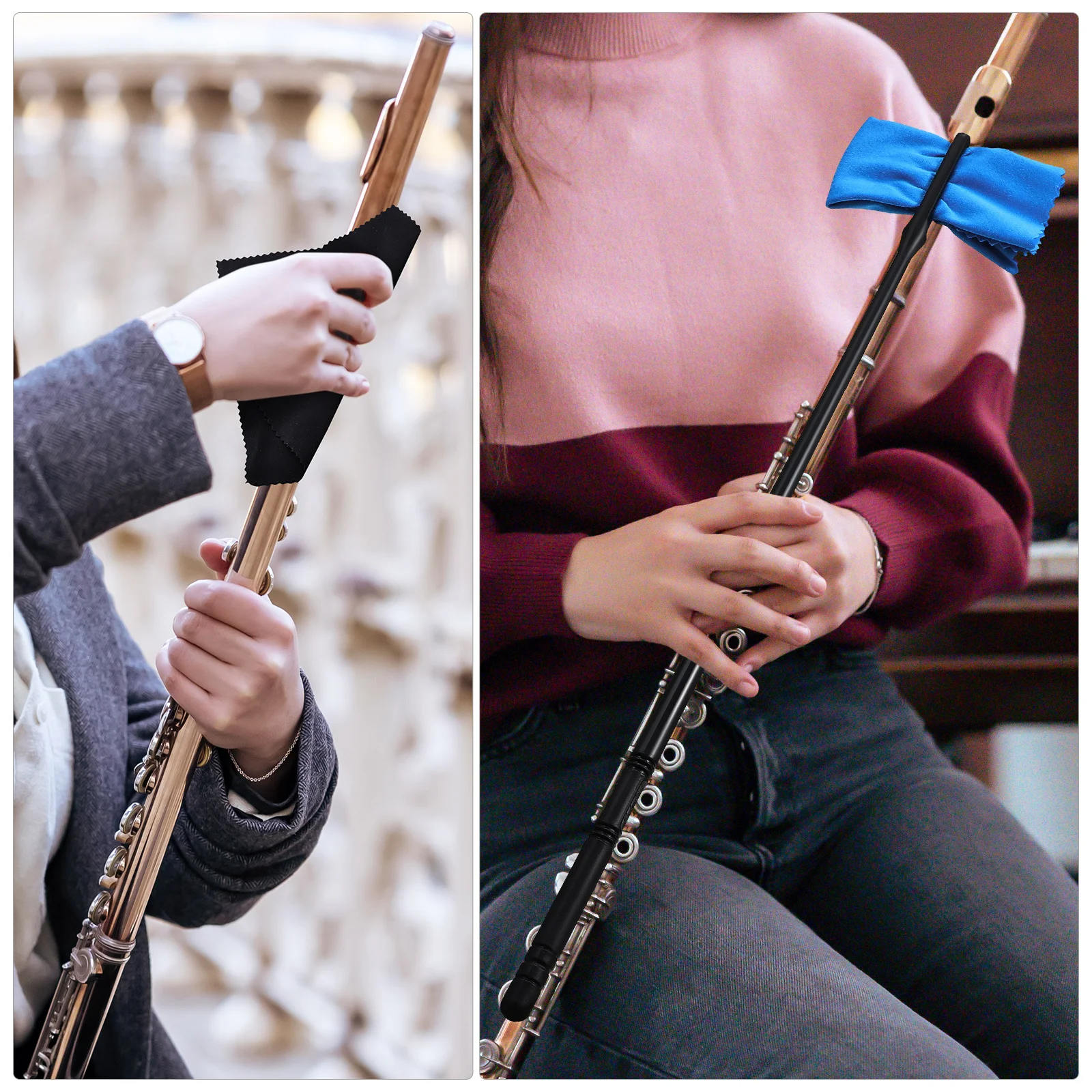 2Pcs Flute Cleaning Tools Smooth Surface Rods Easy Wipe Cloths Keep Great Tone for Flutists Flute Polishing Cloths
2Pcs Flute Cleaning Tools Smooth Surface Rods Easy Wipe Cloths Keep Great Tone for Flutists Flute Polishing Cloths