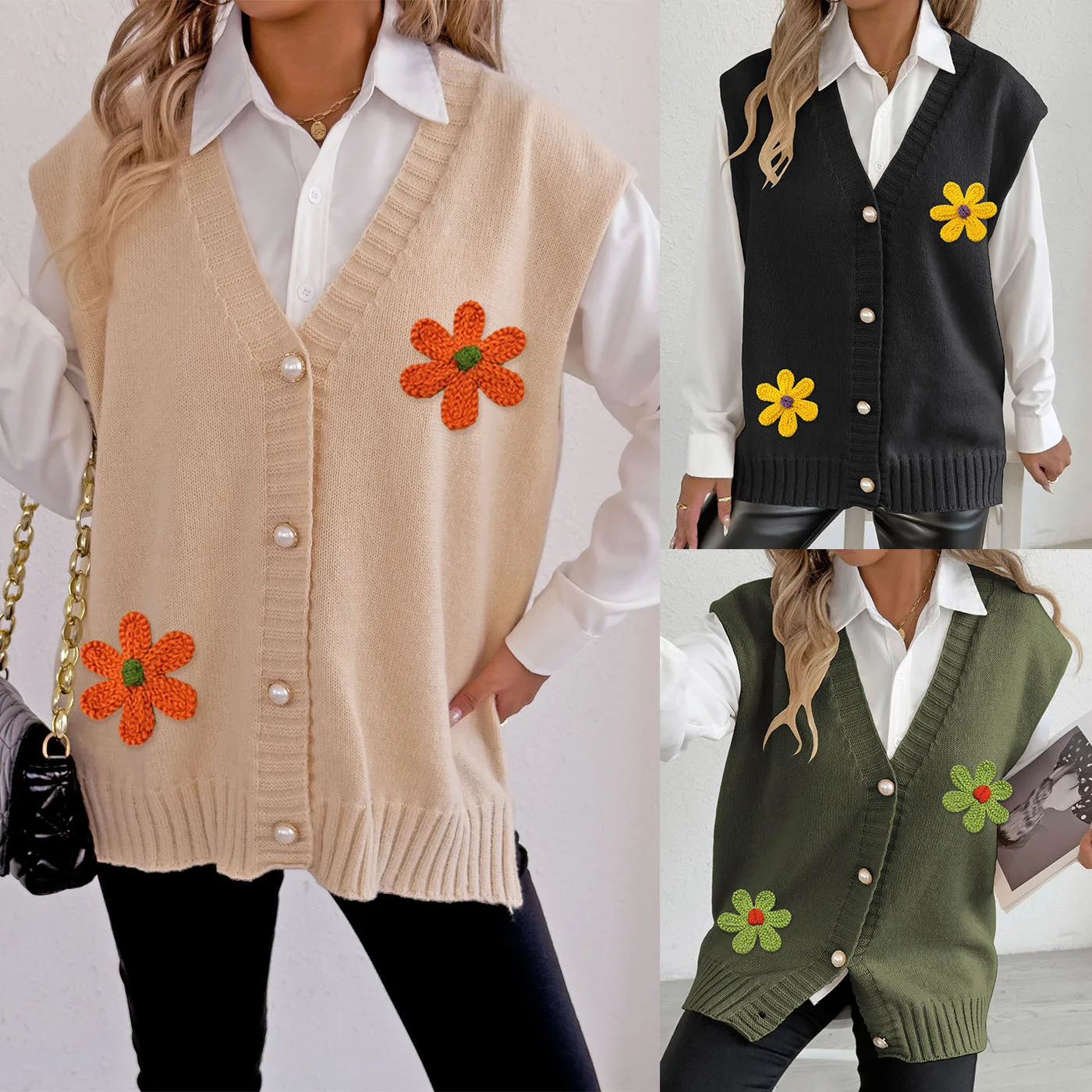 Женский свободный повседневный открытый кардиган с жемчужными пуговицами, свитер, жилет, осенне-зимняя модная женская одежда в европейском стиле M107802
Женский свободный повседневный открытый кардиган с жемчужными пуговицами, свитер, жилет, осенне-зимняя модная женская одежда в европейском стиле M107802