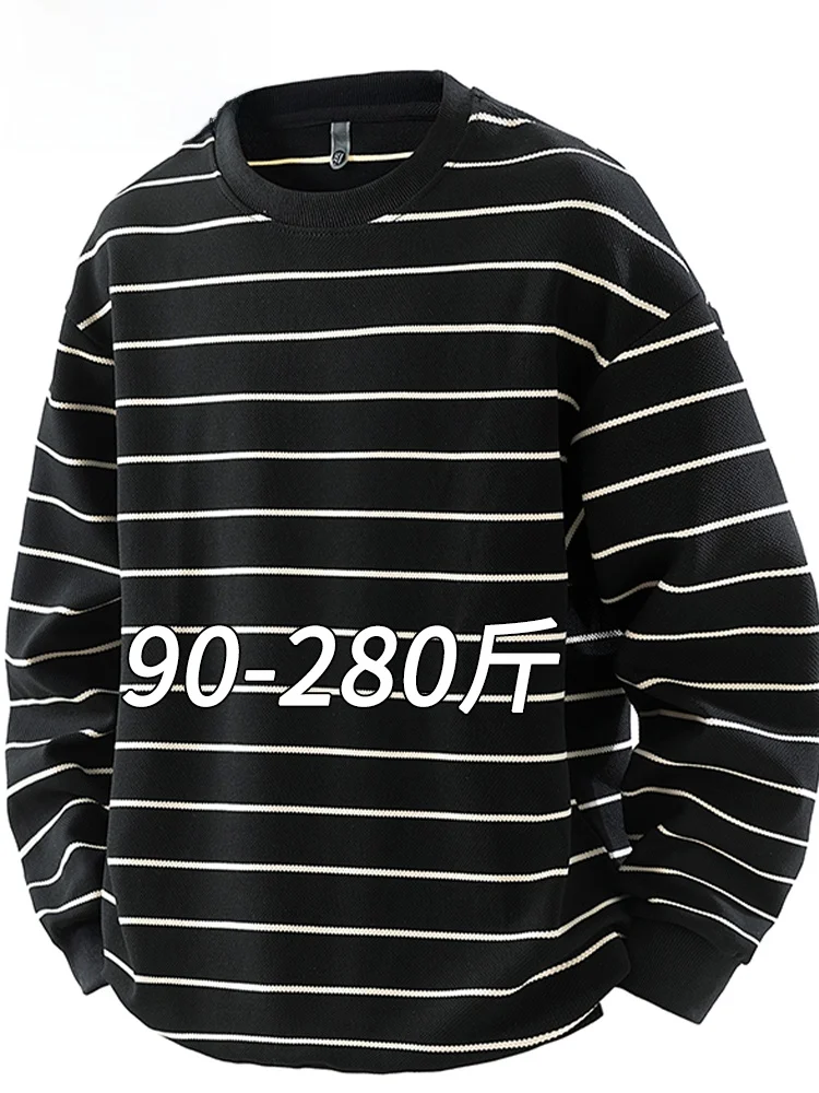 Loose Fit Large Size Men's Hoodie round Neck Long Sleeve Striped Base Shirt Trendy Casual Comfortable Polyester Blend Sweatshirt
Loose Fit Large Size Men's Hoodie round Neck Long Sleeve Striped Base Shirt Trendy Casual Comfortable Polyester Blend Sweatshirt