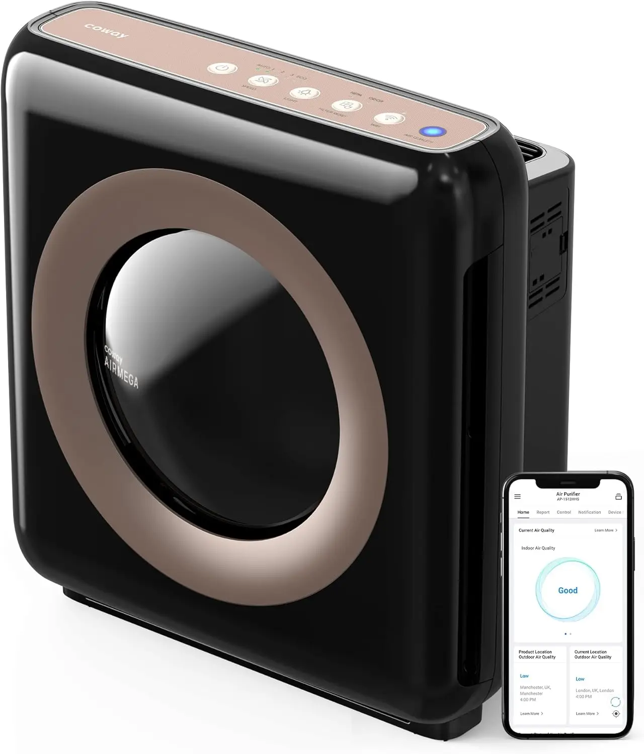 Air Purifier for Home Up to 1,575ft², App-Enabled Smart Technology, Compatible with Amazon Alexa, HEPA Filter for Smoke
Air Purifier for Home Up to 1,575ft², App-Enabled Smart Technology, Compatible with Amazon Alexa, HEPA Filter for Smoke