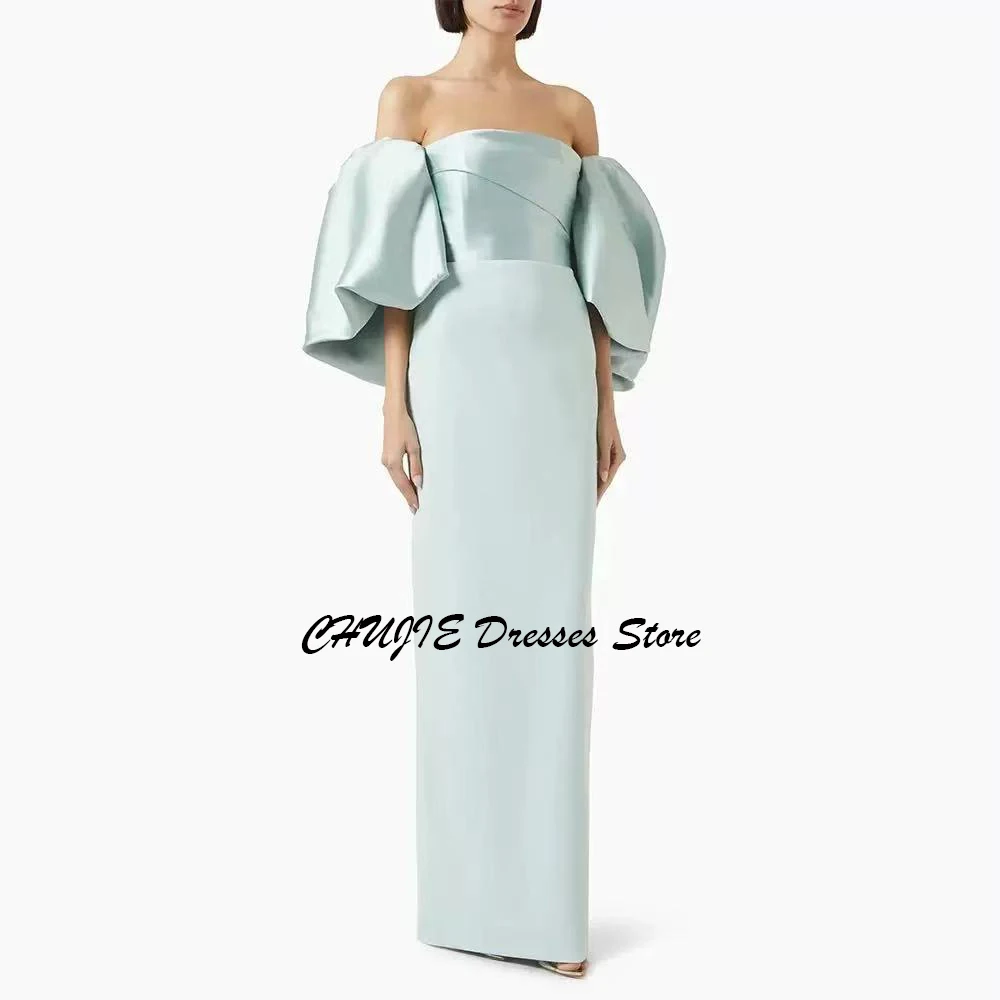Puffy Sleeves Women Evening Dresses Dubai Spandex And Satin Long Prom Dress Straigh Wedding Party Gowns Customized New Arrival
Puffy Sleeves Women Evening Dresses Dubai Spandex And Satin Long Prom Dress Straigh Wedding Party Gowns Customized New Arrival
