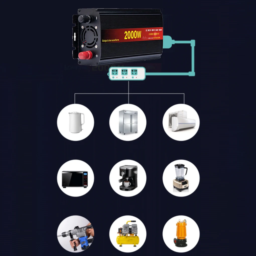 Car Inverter Vehicle Water Heater Coffee Maker Voltage Converter Regulator Traveling Automotive Automobile 5000W 12V
Car Inverter Vehicle Water Heater Coffee Maker Voltage Converter Regulator Traveling Automotive Automobile 5000W 12V