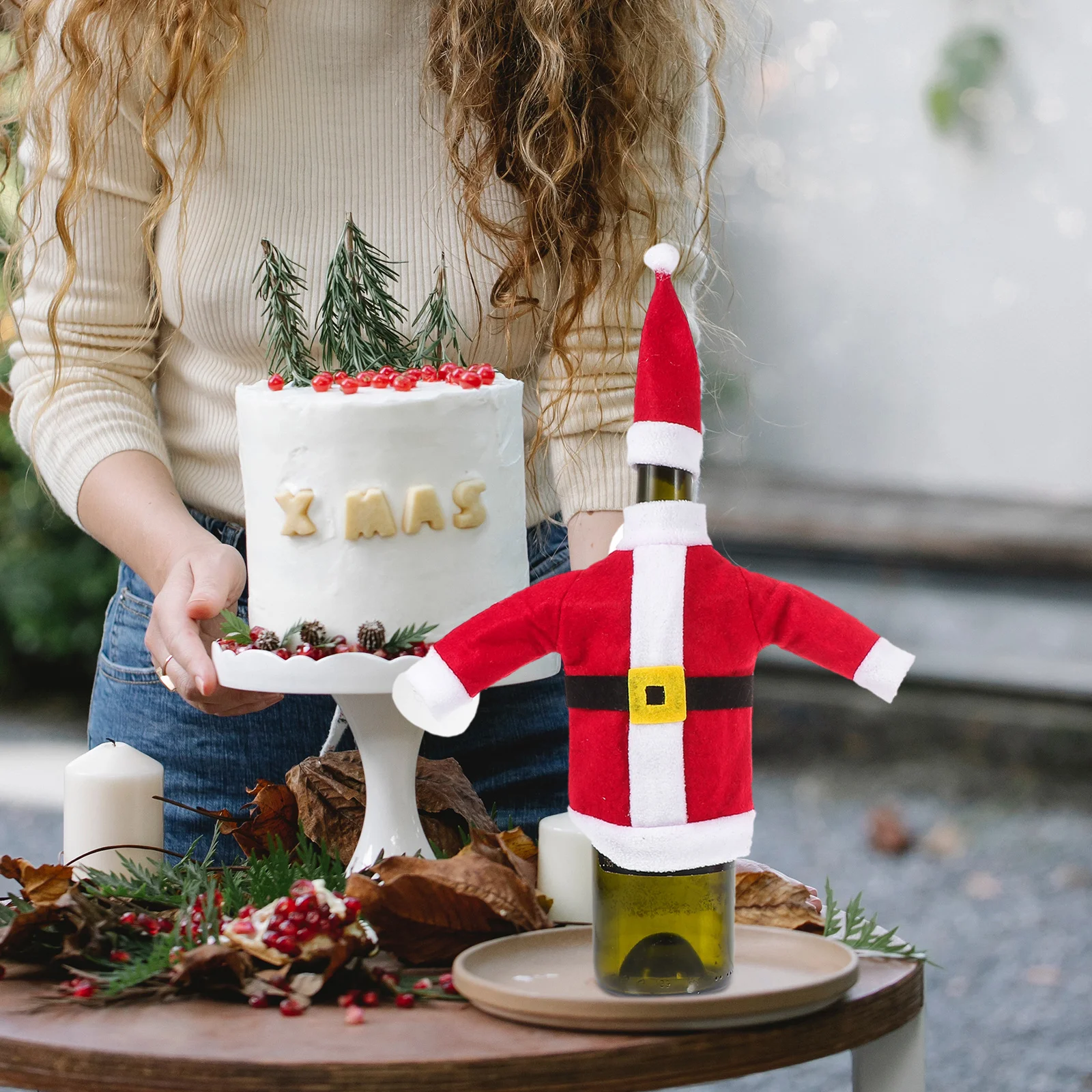 2Pcs Christmas Santa Claus Clothes Red Wine Bottle Covers Xmas Party Supplies Decorative Wine Decors Restaurant Bar Home
2Pcs Christmas Santa Claus Clothes Red Wine Bottle Covers Xmas Party Supplies Decorative Wine Decors Restaurant Bar Home