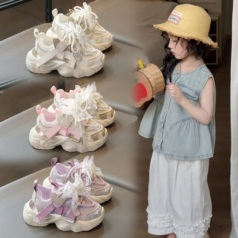 Princess-style sandals. 2026 new summer children's style bow-pierced net fabric sports sandals. Fashionable and comfortable.
Princess-style sandals. 2026 new summer children's style bow-pierced net fabric sports sandals. Fashionable and comfortable.