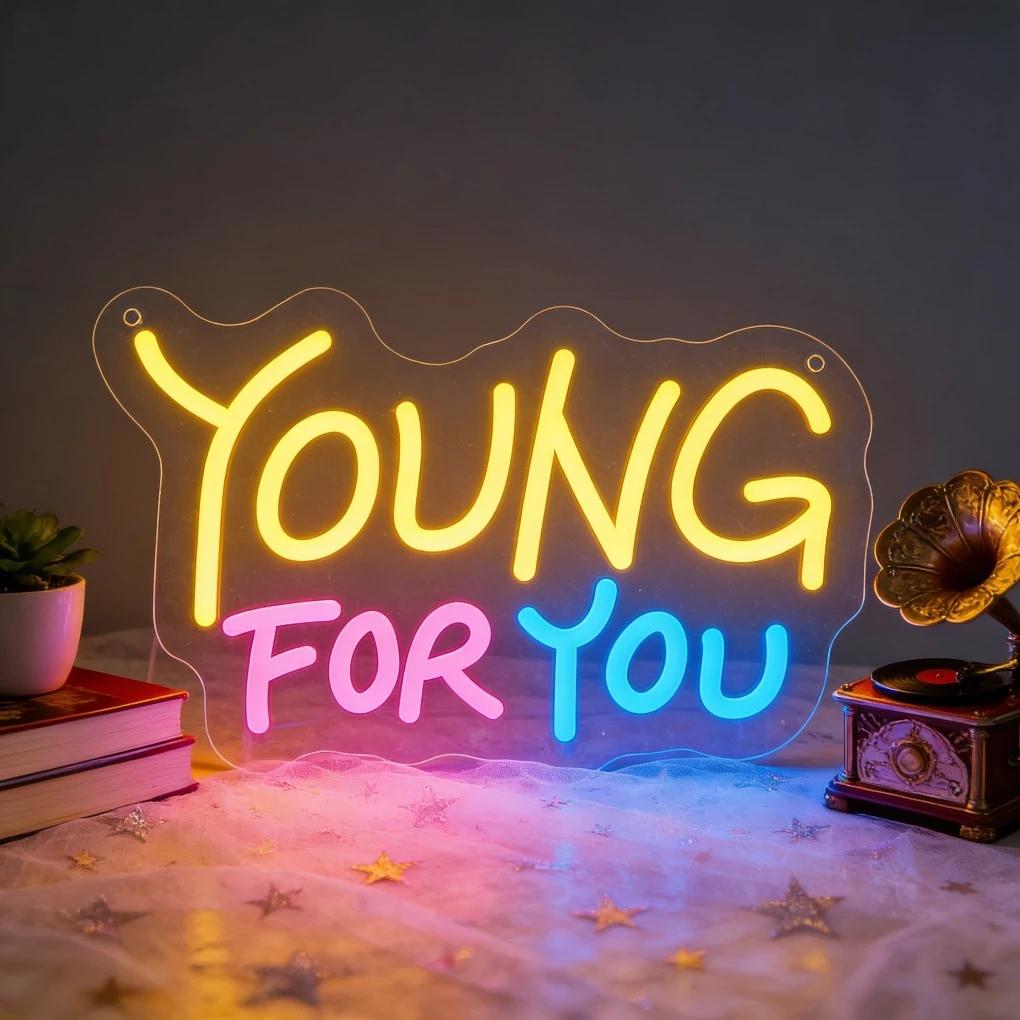 Young For You Neon Sign LED Night Light 3D Acrylic Aesthetic Room Decoration USB Colorful Gradient Desk Lamp Gift
Young For You Neon Sign LED Night Light 3D Acrylic Aesthetic Room Decoration USB Colorful Gradient Desk Lamp Gift