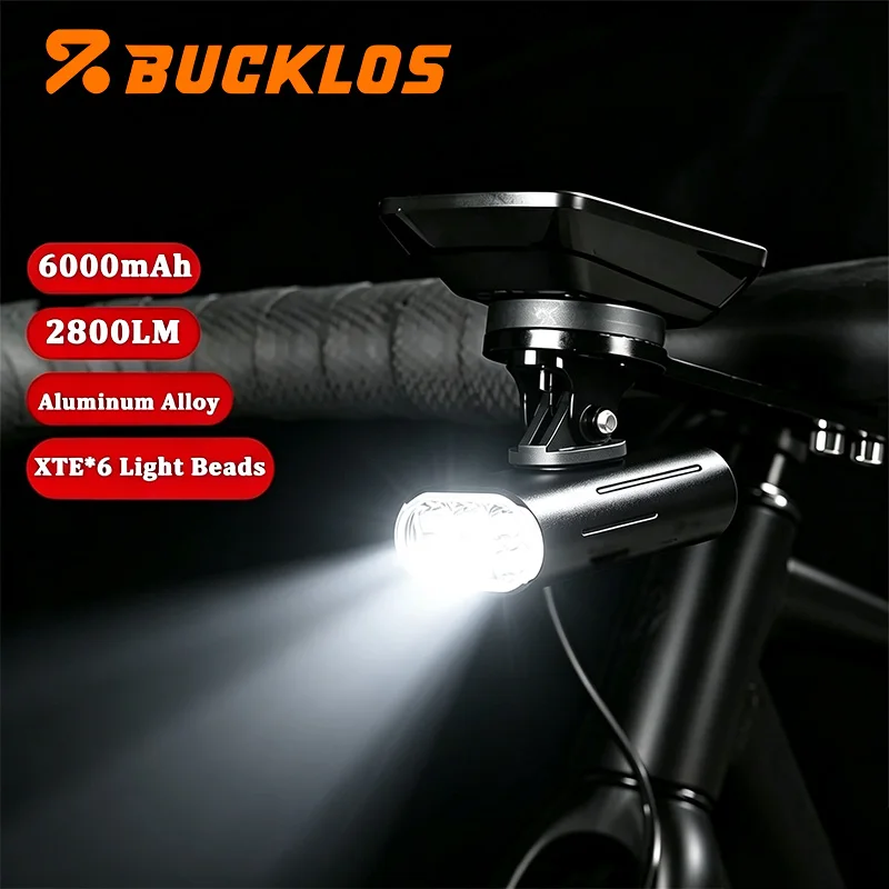 BUCKLOS Bicycle Light 6000mAh Road Bike Headlight 2800 Lumens Cycling Front Lamp USB Rechargeable Bicycle Front Lights
BUCKLOS Bicycle Light 6000mAh Road Bike Headlight 2800 Lumens Cycling Front Lamp USB Rechargeable Bicycle Front Lights
