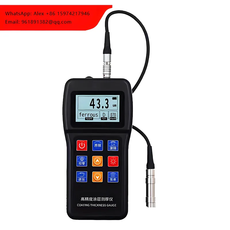 Factory Price Electromagnetic Induction Digital Coating Thickness Gauges LCD Display High Accuracy 0~1250m Range 0.1m
Factory Price Electromagnetic Induction Digital Coating Thickness Gauges LCD Display High Accuracy 0~1250m Range 0.1m