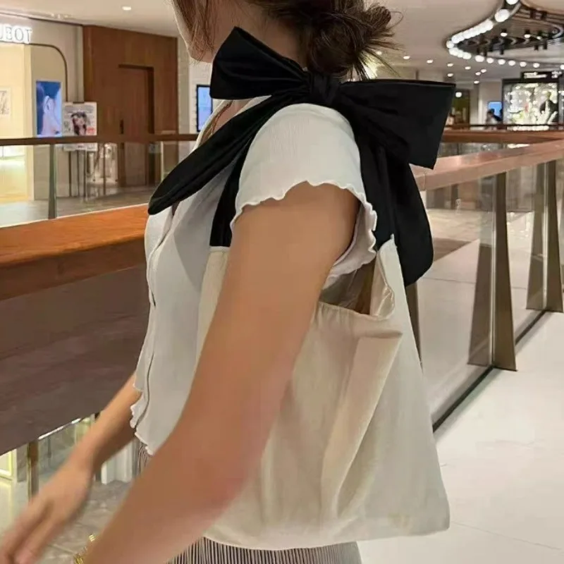Korean Fashion Sweet Bowknot Canvas Tote Bag Women Personalized Trendy Versatile Shoulder Underarm Bag Large Capacity Handbags
Korean Fashion Sweet Bowknot Canvas Tote Bag Women Personalized Trendy Versatile Shoulder Underarm Bag Large Capacity Handbags