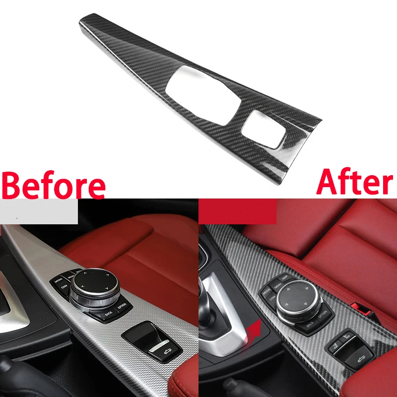 F33 F83 M4 Real Carbon Fiber Car Multimedia Gear Panel Cover Sticker For BMW M4 F83 2014-2019 Interior Sticker
F33 F83 M4 Real Carbon Fiber Car Multimedia Gear Panel Cover Sticker For BMW M4 F83 2014-2019 Interior Sticker