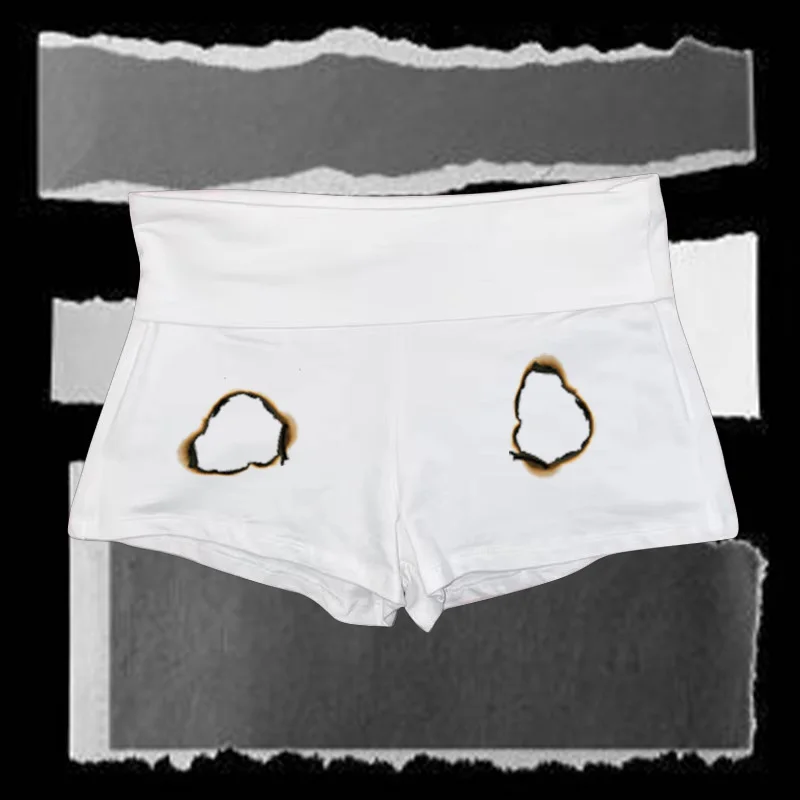 Забавные шорты с принтом в виде следов ожогов, с высокой талией, для женщин - базовые шорты в стиле субкультурной модницы.
Забавные шорты с принтом в виде следов ожогов, с высокой талией, для женщин - базовые шорты в стиле субкультурной модницы.