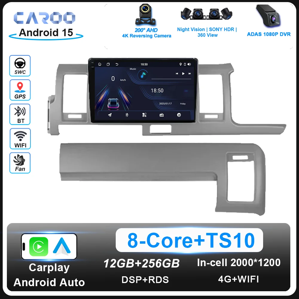 Android 15 Radio Stereo For Toyota Hiace H200 2010 -2018 RHD Auto GPS Navigation Player Multimedia Auto Carplay NO 2Din DVD 4G
Android 15 Radio Stereo For Toyota Hiace H200 2010 -2018 RHD Auto GPS Navigation Player Multimedia Auto Carplay NO 2Din DVD 4G