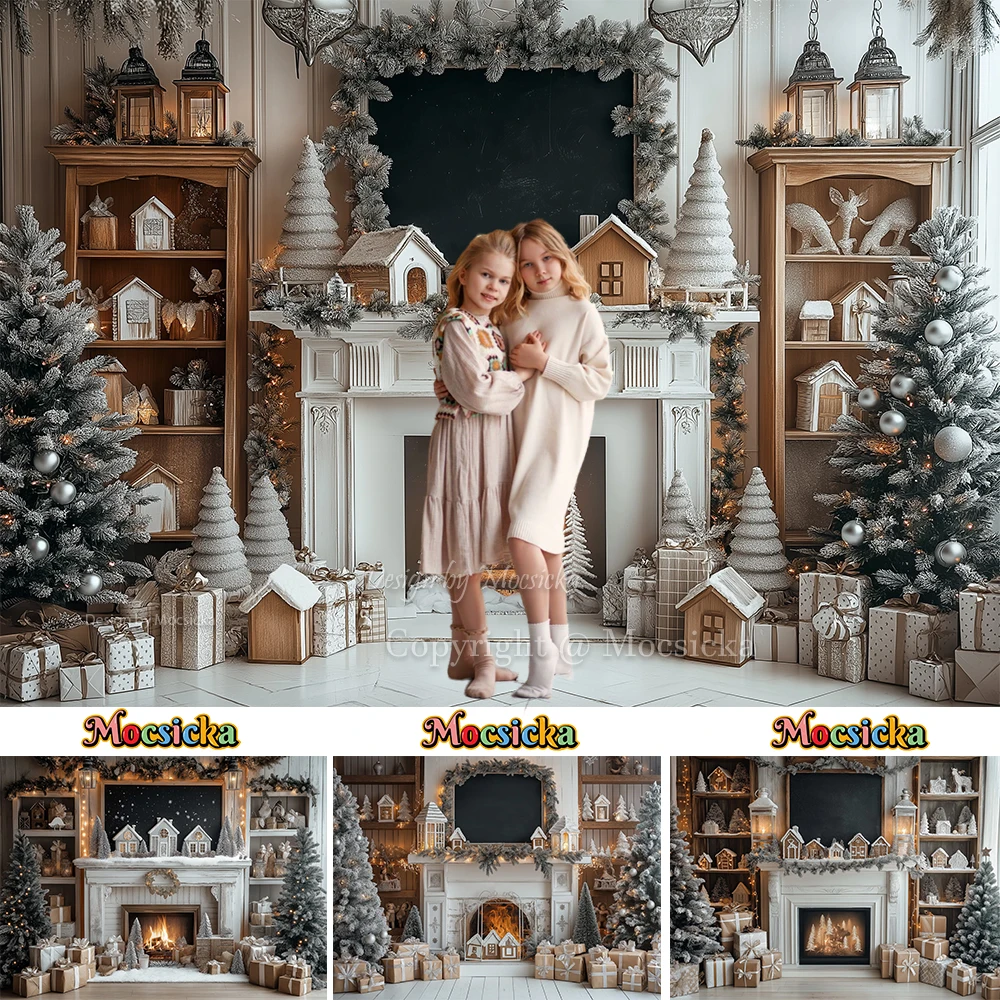 White Fireplace Background for Christmas Photography Wooden House Xmas Tree Chalkboard Lantern Backdrop Kid Family Winter Photo
White Fireplace Background for Christmas Photography Wooden House Xmas Tree Chalkboard Lantern Backdrop Kid Family Winter Photo