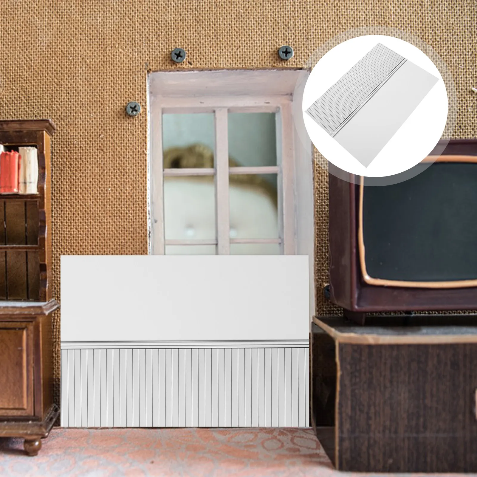 9Pcs Self-Adhesive Dollhouse Wallpaper 1:12 Scale Textured Miniature Wall Coverings for Easy DIY Scrapbooking Wainscoting Home
9Pcs Self-Adhesive Dollhouse Wallpaper 1:12 Scale Textured Miniature Wall Coverings for Easy DIY Scrapbooking Wainscoting Home