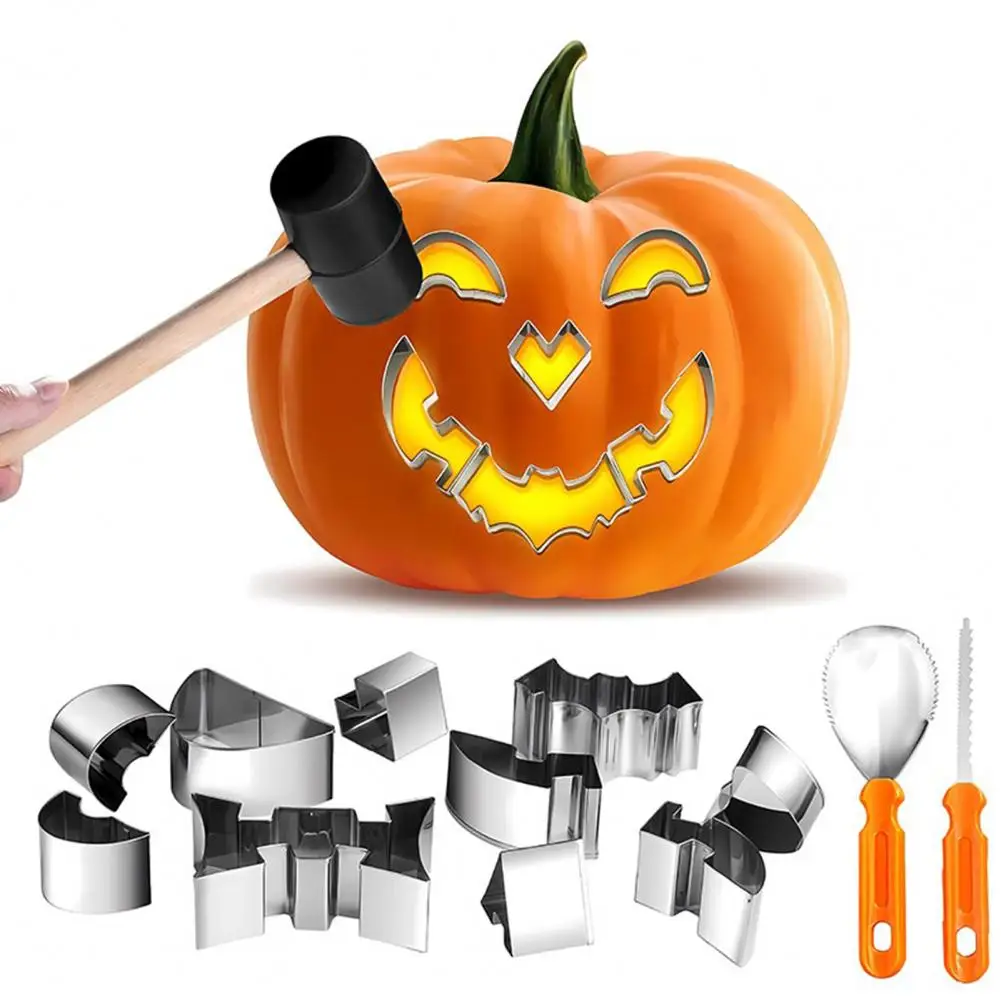 Food Safe Cookie Cutters Halloween Pumpkin Carving Kit Stainless Steel Cookie Cutter Set Diy Jack O'lantern Tools for Pumpkin
Food Safe Cookie Cutters Halloween Pumpkin Carving Kit Stainless Steel Cookie Cutter Set Diy Jack O'lantern Tools for Pumpkin