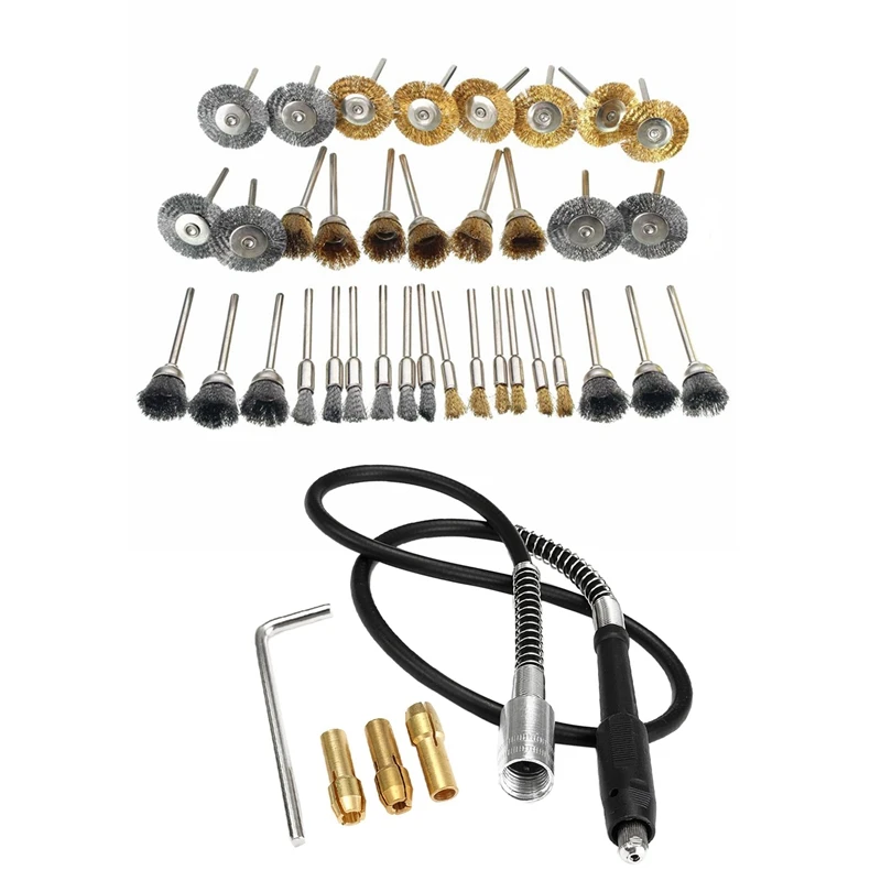 A63K-36 Pcs Copper Wire Polishing Wheel Brush Drum Full Set & 1Set 42Inch 107Cm Corded Grinding Electric Flex Flexible Shaft
A63K-36 Pcs Copper Wire Polishing Wheel Brush Drum Full Set & 1Set 42Inch 107Cm Corded Grinding Electric Flex Flexible Shaft