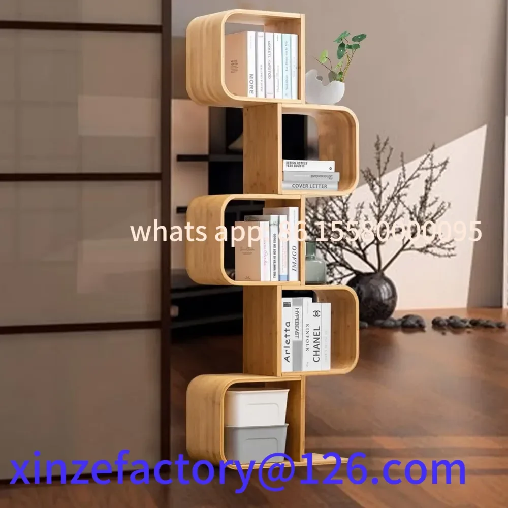Customizable 5-Tier S-Shaped Geometric Modern Bamboo Bookshelf, 2 in 1 Bookcase Storage CDs
Customizable 5-Tier S-Shaped Geometric Modern Bamboo Bookshelf, 2 in 1 Bookcase Storage CDs
