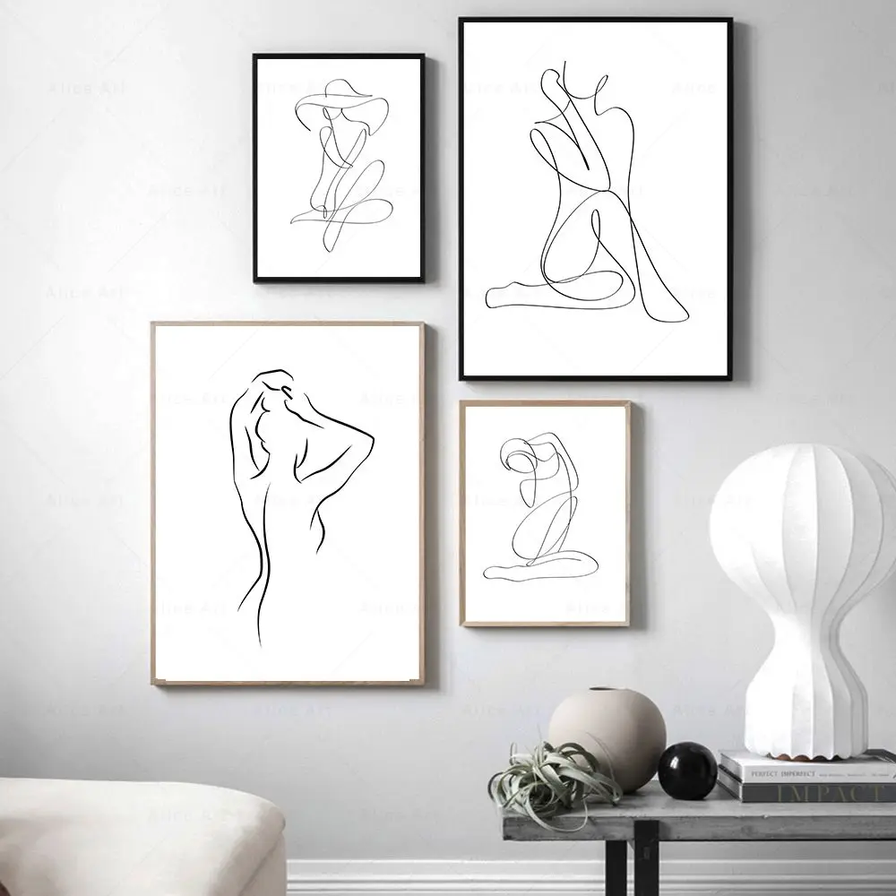Woman Body One Line Drawing Canvas Painting Abstract Female Figure Art Prints Nordic Minimalist Posters Bedroom Wall Art Decor
Woman Body One Line Drawing Canvas Painting Abstract Female Figure Art Prints Nordic Minimalist Posters Bedroom Wall Art Decor