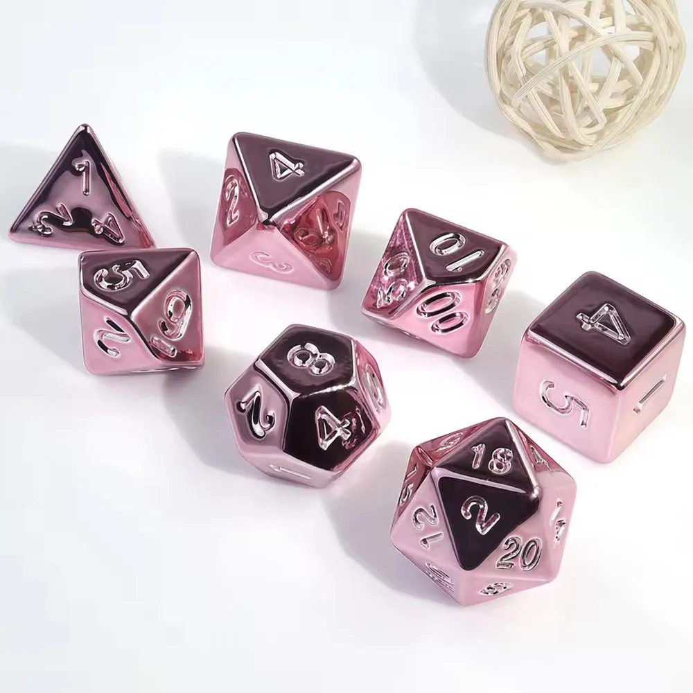 7pcs set of electroplated dice, polyhedral dice for board games, RPG dice for role-playing
7pcs set of electroplated dice, polyhedral dice for board games, RPG dice for role-playing