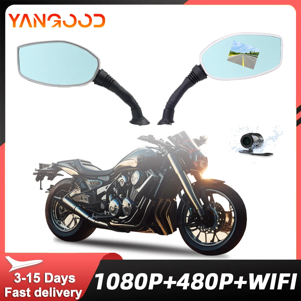 Yangood 1080P Motorcycle Mirrors Dvr Motorcycle Dash cam Video Recorder With WI-FI Support Dual Lens Rear Camera for Motorcycle
Yangood 1080P Motorcycle Mirrors Dvr Motorcycle Dash cam Video Recorder With WI-FI Support Dual Lens Rear Camera for Motorcycle