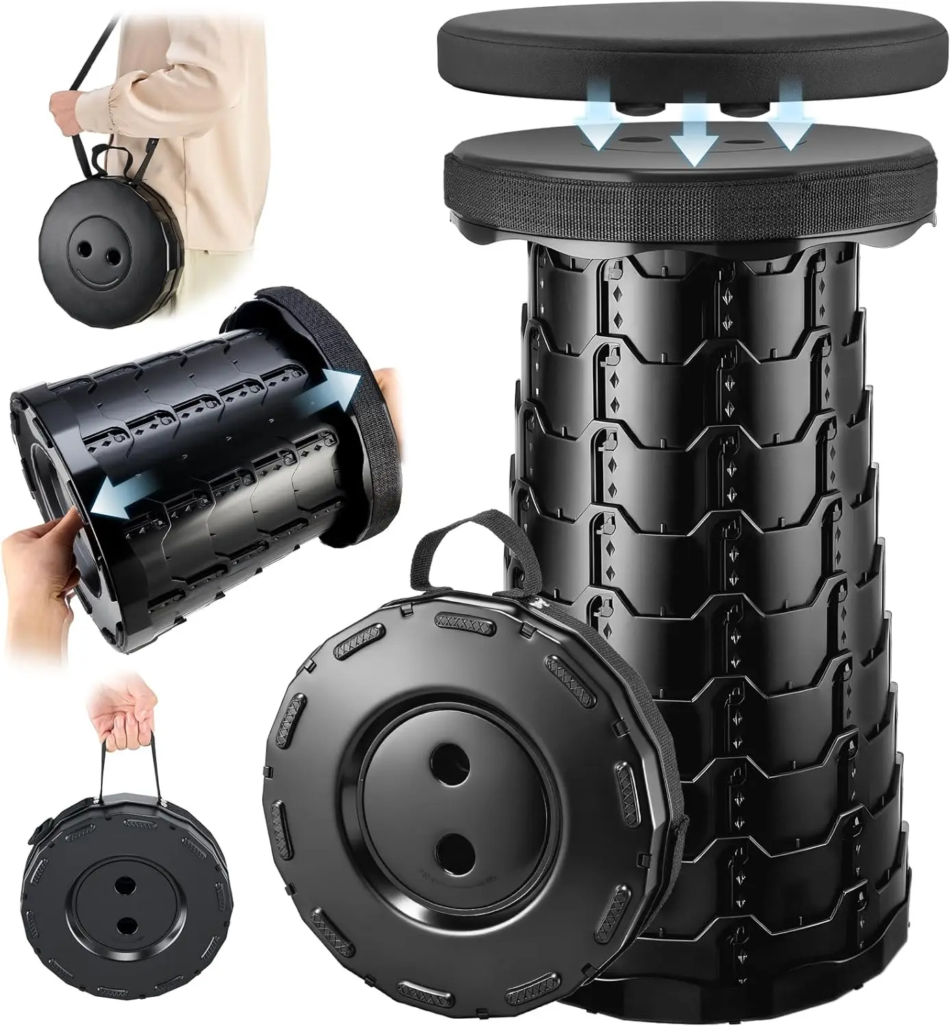 Collapsible Stool with Cushion, Heavy Duty Folding Stool for Adults, Portable Camping Stool for Outdoor Travel Hiking Fishing
Collapsible Stool with Cushion, Heavy Duty Folding Stool for Adults, Portable Camping Stool for Outdoor Travel Hiking Fishing