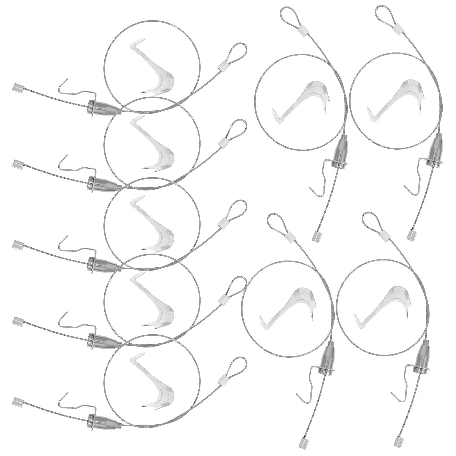 10 Sets Picture Rail Hook Wire Hanging Kit Hanger Frame for Painting Hooks Adjustable Steel Wire Rope System Easy Install Home
10 Sets Picture Rail Hook Wire Hanging Kit Hanger Frame for Painting Hooks Adjustable Steel Wire Rope System Easy Install Home