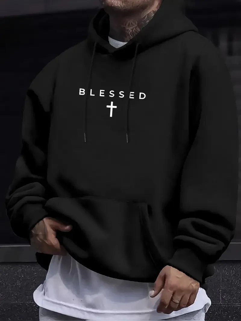 2025 Autumn and Winter Men's Casual Polyester Hoodie _blessed_ Cross Design High-end Luxury Is for Both Men and Women Top Y2k
2025 Autumn and Winter Men's Casual Polyester Hoodie _blessed_ Cross Design High-end Luxury Is for Both Men and Women Top Y2k