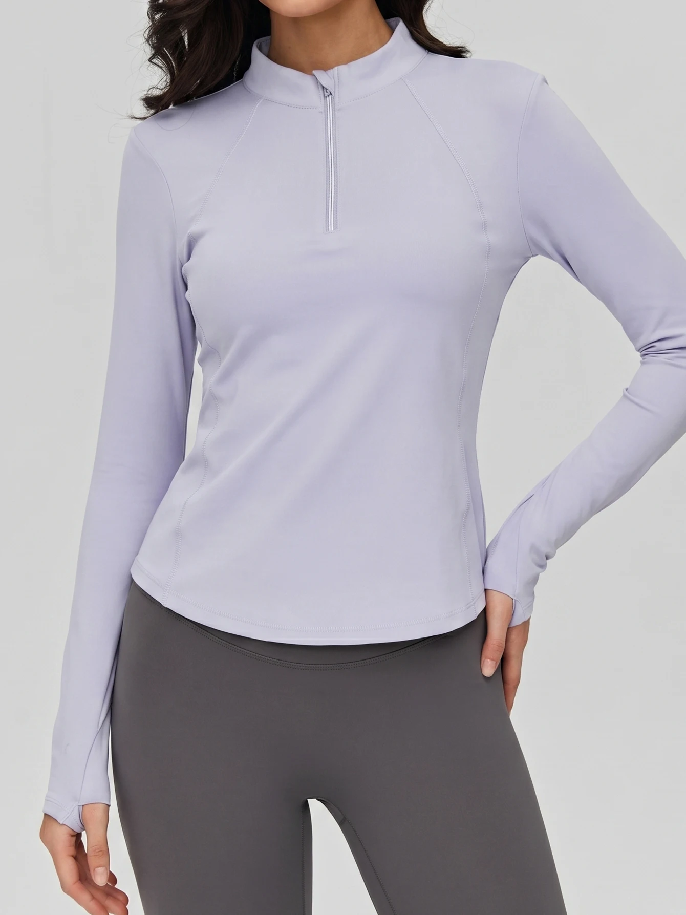Women Half Zip Long Sleeve Yoga Top Thumb Hole Slim Fit Workout Running Sports Shirt Gym Fitness Tops
Women Half Zip Long Sleeve Yoga Top Thumb Hole Slim Fit Workout Running Sports Shirt Gym Fitness Tops