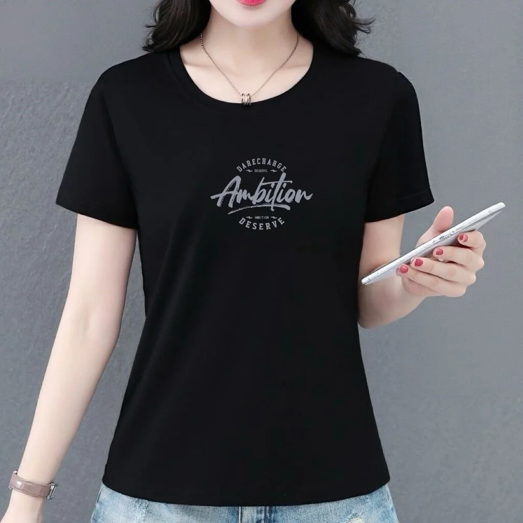 Short Sleeve T-Shirt Women's Casual round Neck Loose Fit Anti-Aging Summer Top Letter Print Comfortable Polyester Fiber
Short Sleeve T-Shirt Women's Casual round Neck Loose Fit Anti-Aging Summer Top Letter Print Comfortable Polyester Fiber